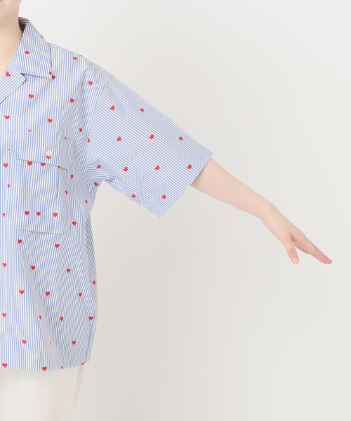 OUTDOOR PRODUCTS(アウトドアプロダクツ)の「ハートジャガード WORK SHIRT(シャツ/ブラウス・レディース・サックスブルー・FREE)」の15枚目の写真