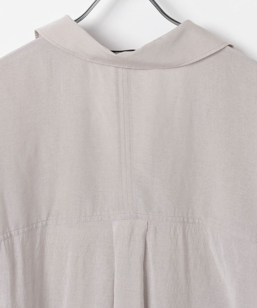 BAYFLOW（ベイフロー）の「[ひんやりとした肌触り]シアースキッパーシャツ（シャツ/ブラウス・レディース・チャコール/ライトグレー/ライトブルー・FREE）」の17枚目の写真