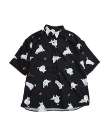 Candy Fantasy 柄シャツ 半袖 シャツ メンズ レディース 動物 アニマル 猫 ペンギン