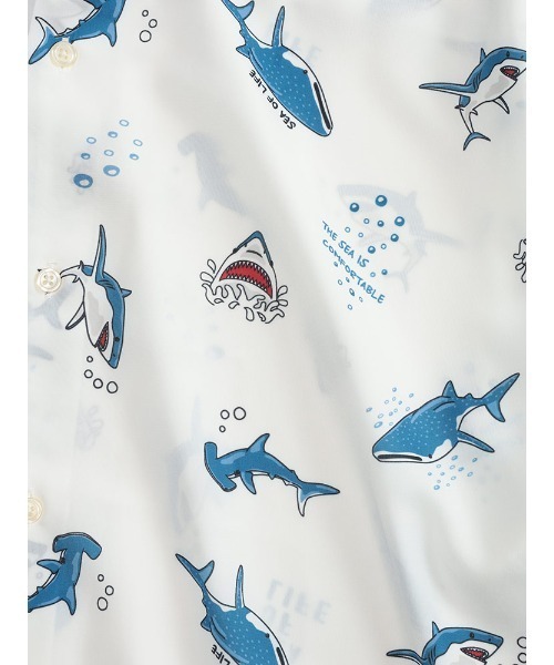 SAKAZEN(サカゼン)の「Candy Fantasy 柄シャツ 半袖 シャツ メンズ レディース 動物 アニマル 猫 ペンギン(シャツ/ブラウス・メンズ・カーキ/ネイビー/C/D/E/F/B/G/ブルー/グリーン/グレー×サックスブルー/A/ベージュ・M/L)」の14枚目の写真
