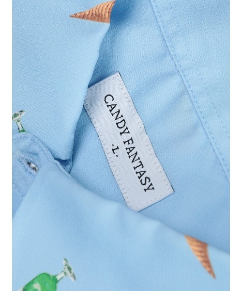 SAKAZEN(サカゼン)の「Candy Fantasy 柄シャツ 半袖 シャツ メンズ レディース 動物 アニマル 猫 ペンギン(シャツ/ブラウス・メンズ・カーキ/ネイビー/C/D/E/F/B/G/ブルー/グリーン/グレー×サックスブルー/A/ベージュ・M/L)」の22枚目の写真
