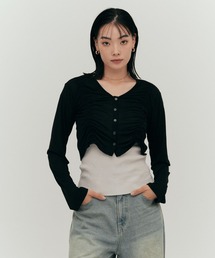 YOOU（ユー）の「Sheer cardigan（シアーカーディガン）（カーディガン/ボレロ）」