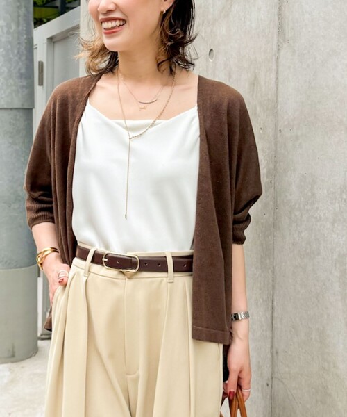 NOLLEY&#39;S - 新品❣️ノーリーズボレロカーディガン セール】《手洗い可能》フレンチリネンボレロカーディガン