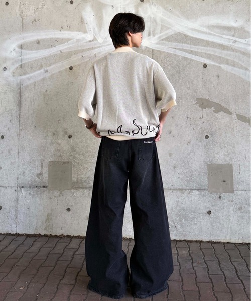 sedacle(セダクル)の「レタリング刺繍デニム(デニムパンツ・メンズ・ブラック/ライトインディゴブルー・LARGE/MEDIUM/SMALL)」の9枚目の写真