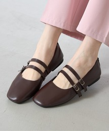 【ZOZO限定】ダブルストラップフラットシューズ