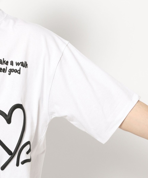 LAKOLE(ラコレ)の「ハッポウプリントT / 425166(Tシャツ/カットソー・メンズ・ホワイト/オレンジ/チャコール・MEDIUM/LARGE)」の22枚目の写真