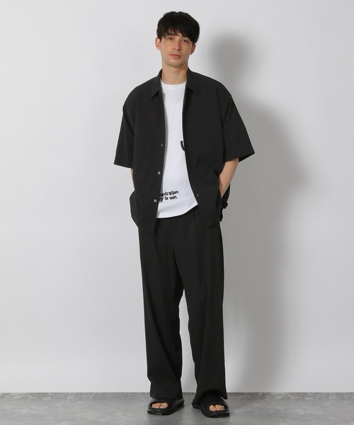 LAKOLE(ラコレ)の「ハッポウプリントT / 425166(Tシャツ/カットソー・メンズ・ホワイト/オレンジ/チャコール・MEDIUM/LARGE)」の9枚目の写真