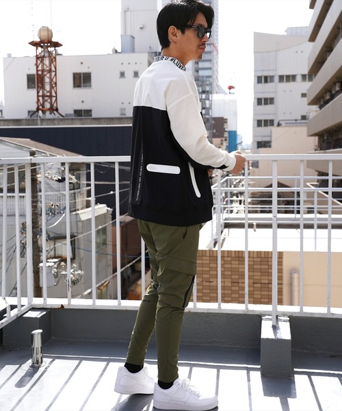 LUXE/R GOLF(ラグジュ ゴルフ)の「(RM)【LUXE/R GOLF】ストレッチ クロス バイカラー ロゴ ジャガード プルオーバー シャツ(スウェット・メンズ・グレー系/チャコールグレー×ブラック/ブラック×ホワイト・L/XL/M)」の14枚目の写真