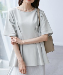 ROPE' PICNIC | (接触冷感×UVカット)ウエストタックペプラムトップス(Tシャツ/カットソー)