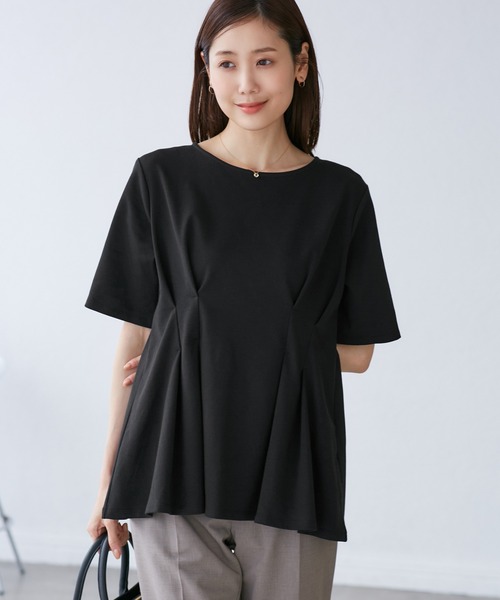 [接触冷感]ウエストタックカットソー 接触冷感]ウエストタックカットソー(カットソー・Tシャツ