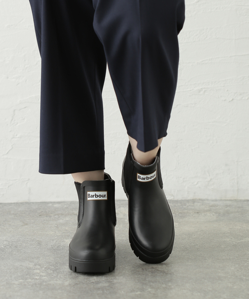 Barbour FOOTWEAR ブラック チェルシーブーツ Barbour/バブアー HALTON CHELSEA WELLY（その他シューズ