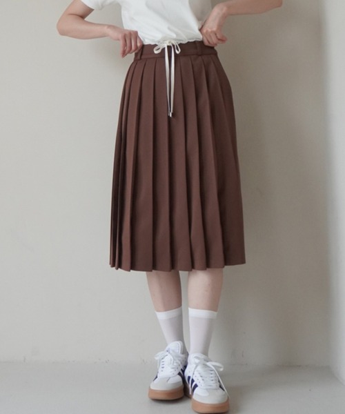 EIMY ISTOIRE(エイミーイストワール)の「レースポイントプリーツミディスカート(スカート・レディース・ブラウン/ブラック/グレー・S/M)」の3枚目の写真