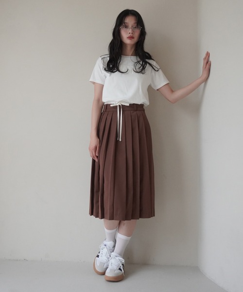 EIMY ISTOIRE(エイミーイストワール)の「レースポイントプリーツミディスカート(スカート・レディース・ブラウン/ブラック/グレー・S/M)」の4枚目の写真