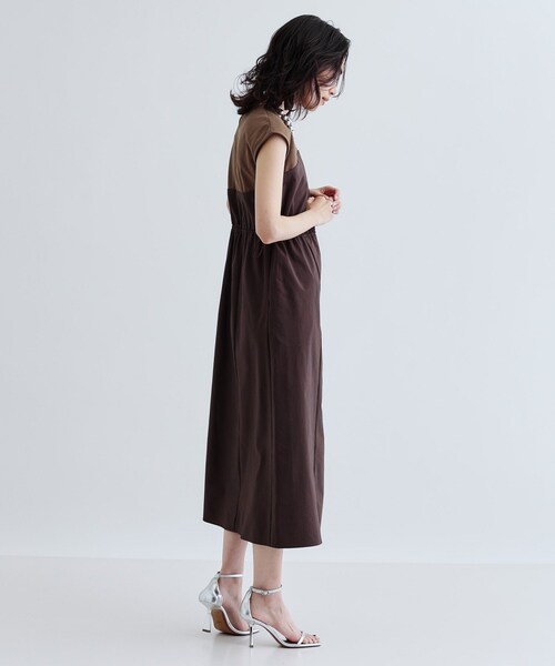 GALLEST(ギャレスト)の「ストライプサッカービスチェワンピース(ワンピース・レディース・ブラック/ブラウン系その他・36/38/40)」の3枚目の写真