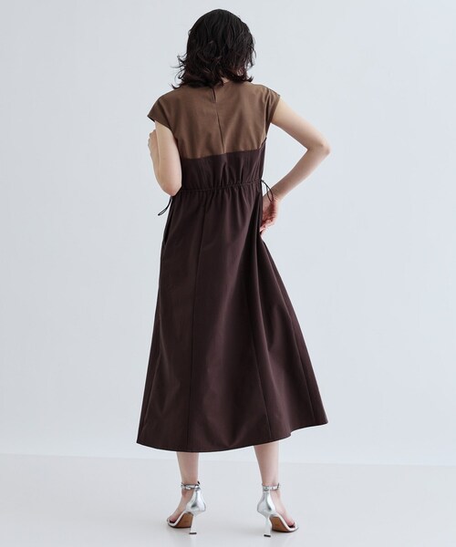 GALLEST(ギャレスト)の「ストライプサッカービスチェワンピース(ワンピース・レディース・ブラック/ブラウン系その他・36/38/40)」の4枚目の写真