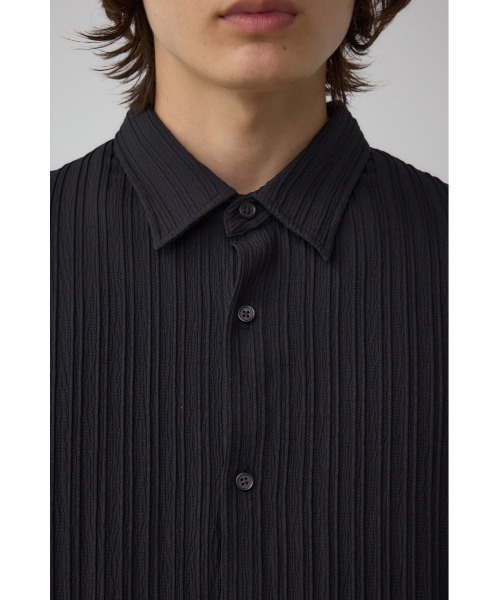 AZUL by moussy(アズールバイマウジー)の「タック楊柳リラックスシャツ(シャツ/ブラウス・メンズ・ライトグレー/グリーン/ブラック・MEDIUM/LARGE)」の8枚目の写真