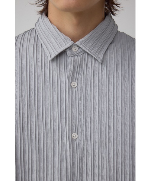 AZUL by moussy(アズールバイマウジー)の「タック楊柳リラックスシャツ(シャツ/ブラウス・メンズ・ライトグレー/グリーン/ブラック・MEDIUM/LARGE)」の17枚目の写真