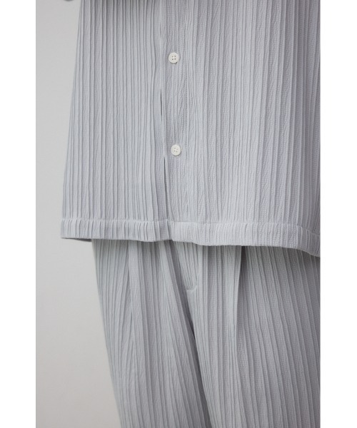 AZUL by moussy(アズールバイマウジー)の「タック楊柳リラックスシャツ(シャツ/ブラウス・メンズ・ライトグレー/グリーン/ブラック・MEDIUM/LARGE)」の19枚目の写真