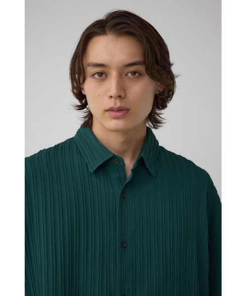 AZUL by moussy(アズールバイマウジー)の「タック楊柳リラックスシャツ(シャツ/ブラウス・メンズ・ライトグレー/グリーン/ブラック・MEDIUM/LARGE)」の20枚目の写真