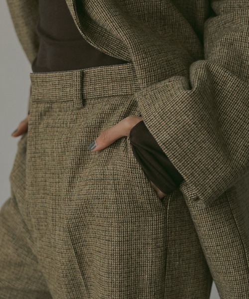 セール】【ZOZO限定カラー】チェックツィードテーラージャケット