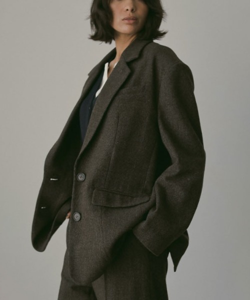 セール】【ZOZO限定カラー】チェックツィードテーラージャケット