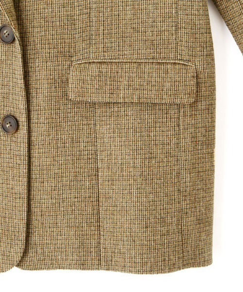 セール】【ZOZO限定カラー】チェックツィードテーラージャケット