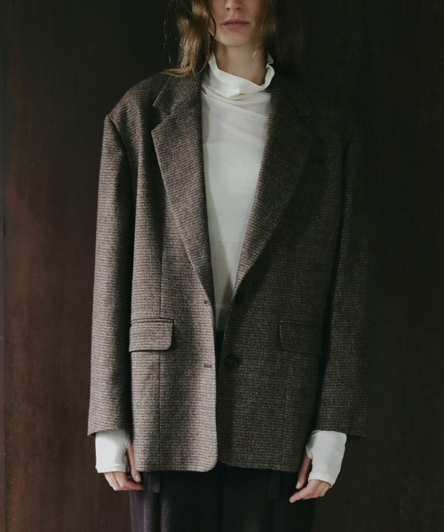 ZOZO限定カラー】チェックツィードテーラージャケット（テーラード