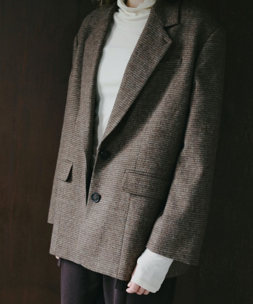 【新品タグ付き】etre tokyoチェックツィードテーラージャケット チェックツィードテーラージャケット(S BEIGE): アウター │ ETRE