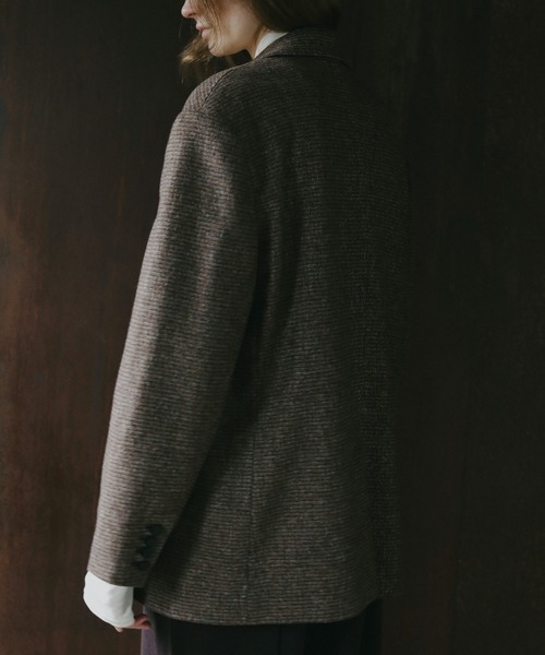 ZOZO限定カラー】チェックツィードテーラージャケット（テーラード