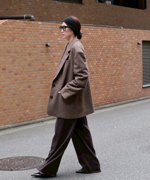 ZOZO限定カラー】チェックツィードテーラージャケット（テーラード