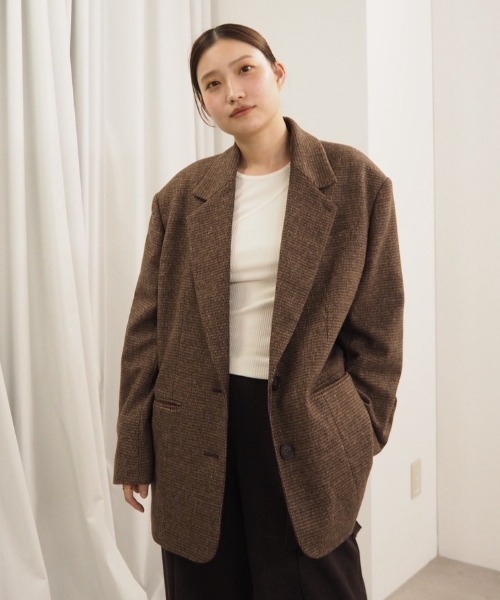 ETRE TOKYO チェックツイードテーラージャケット ZOZO限定カラー】チェックツィードテーラージャケット