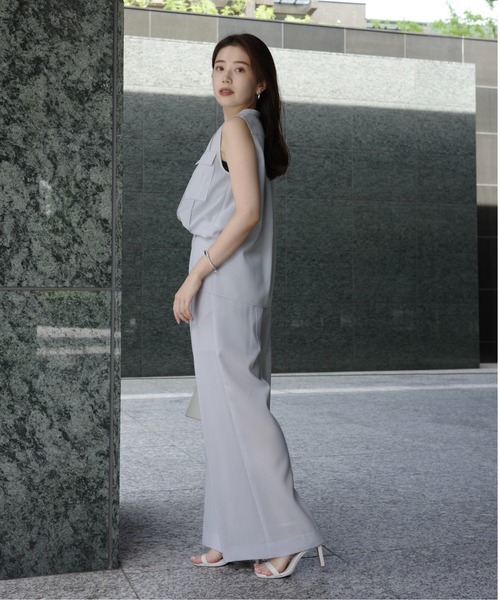 anuans（アニュアンス）の「シアーボイルセミワイドパンツ（その他パンツ・レディース・グレー/ネイビー/グレー系その他2・SMALL/MEDIUM）」の5枚目の写真