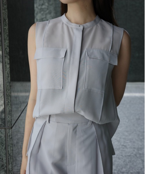 anuans（アニュアンス）の「シアーボイルセミワイドパンツ（その他パンツ・レディース・グレー/ネイビー/グレー系その他2・SMALL/MEDIUM）」の19枚目の写真