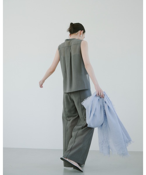 anuans（アニュアンス）の「シアーボイルセミワイドパンツ（その他パンツ・レディース・グレー/ネイビー/グレー系その他2・SMALL/MEDIUM）」の8枚目の写真