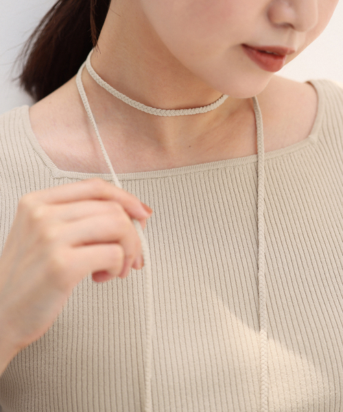 IENA（イエナ）の「B.コード付きスクエアプルオーバー（ニット