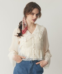 DEICY（デイシー）の「レースピンタックシフォンブラウス（シャツ/ブラウス）」