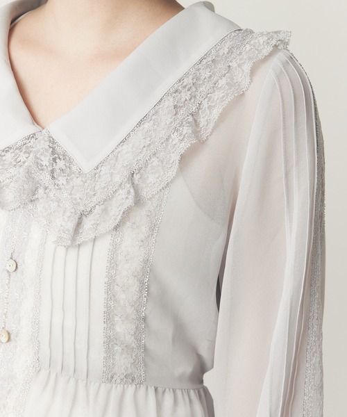 レースピンタックシフォンブラウス（シャツ/ブラウス）｜DEICY