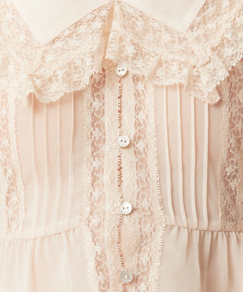 レースピンタックシフォンブラウス（シャツ/ブラウス）｜DEICY