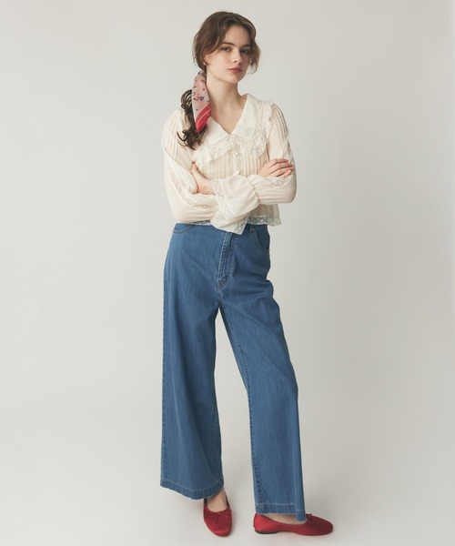 レースピンタックシフォンブラウス（シャツ/ブラウス）｜DEICY