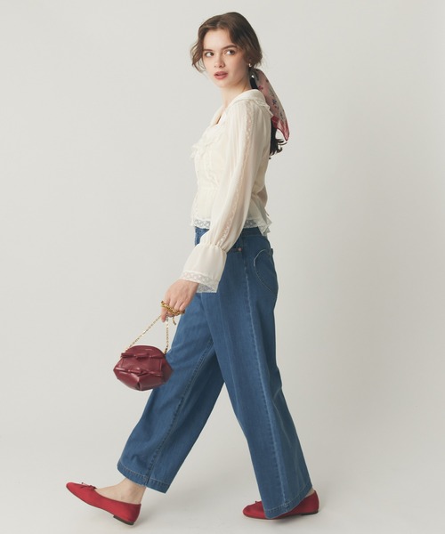 レースピンタックシフォンブラウス（シャツ/ブラウス）｜DEICY