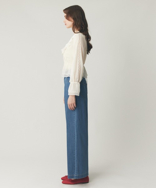 レースピンタックシフォンブラウス（シャツ/ブラウス）｜DEICY