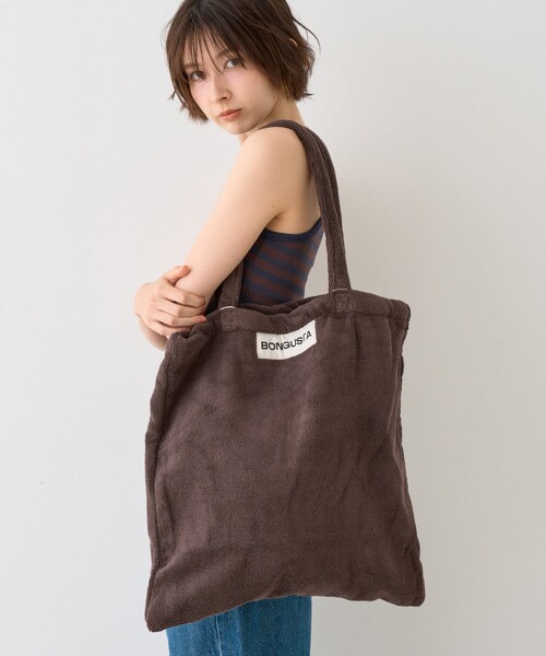 BONGUSTA(ボングスタ)の「【追加】【BONGUSTA/ボングスタ】NARAM TOTEBAG/無地/トートバッグ/A4収納可能(トートバッグ・レディース・ダークブラウン/ピンク/ライトブルー・フリー)」の1枚目の写真