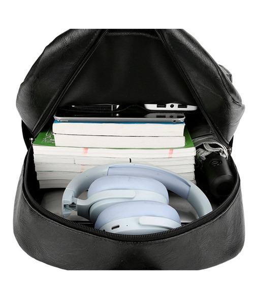 florist(フローリスト)の「【大容量・撥水PU】ヴィンテージレザーライクリュックサック/バックパック(バックパック/リュック・メンズ・ブラック/ブラウン・FREE)」の6枚目の写真