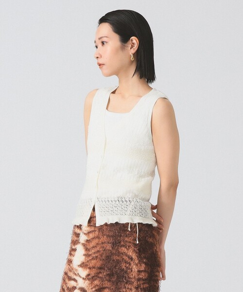 ビームスBEAMS レディースレースベスト BEAMS WOMEN｜レース ハイネック ジップ ベスト | Rakuten