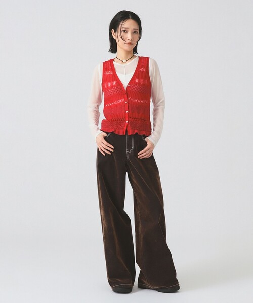 ビームスBEAMS レディースレースベスト BEAMS WOMEN｜レース ハイネック ジップ ベスト | Rakuten