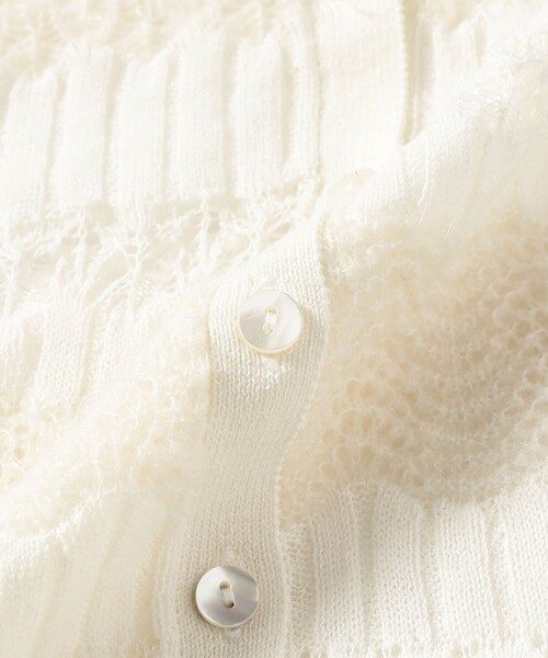 Ray BEAMS（レイビームス）の「ボーダー レース編み ベスト（ベスト・レディース・オフホワイト/レッド・ONE SIZE）」の15枚目の写真