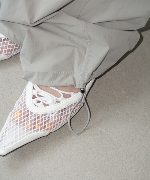 chuclla（チュクラ）の「メッシュレースアップ ポインテッドミュール chs25s010（その他シューズ・レディース・ホワイト/ブラック・39/38/37/36）」の14枚目の写真