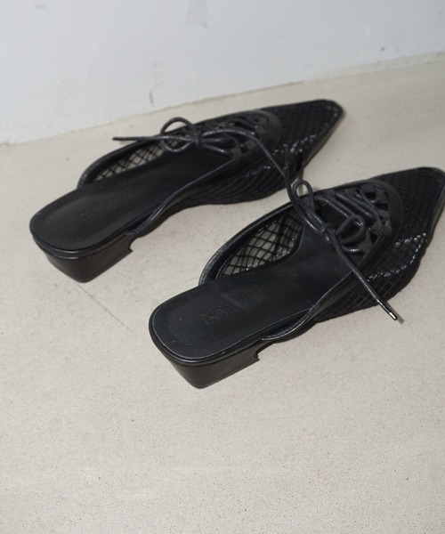 chuclla（チュクラ）の「メッシュレースアップ ポインテッドミュール chs25s010（その他シューズ・レディース・ホワイト/ブラック・39/38/37/36）」の22枚目の写真