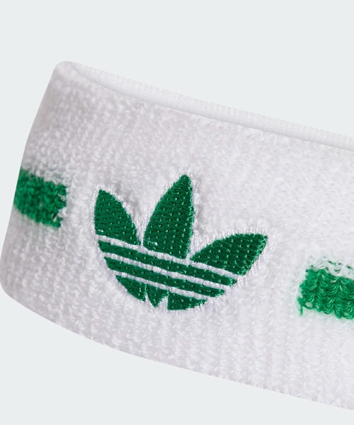 adidas(アディダス)の「テニス アディダス オリジナルス ヘッドバンド / アディダス adidas(スポーツグッズ・メンズ・ホワイト×グリーン・SMALL/LARGE)」の3枚目の写真