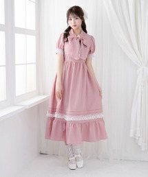 襟付きワンピース」に該当するピンク/桃色系のファッション通販
